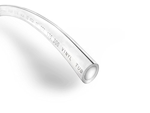50 Feet - 5/16" ID 7/16" OD Clear Vinyl Tubing Food Grade Multipurpose Tube for Beer Line, Kegerator, Wine Making, Aquaponics, Air Hose by Proper Pour