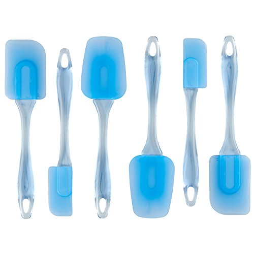 Wilton Easy-Flex Cake, Set of 6-Silicone Spatulas, 6-piece, Blue