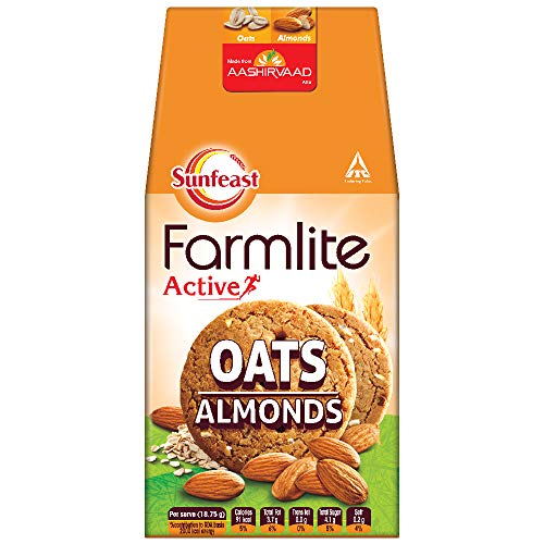 Sunfeast Farmlite Oats with Almonds Biscuits, 150g