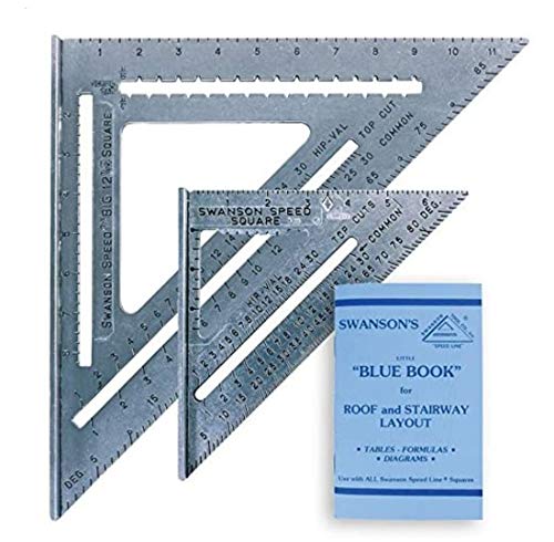 SWANSON Tool Co., Inc SW1201K Value Pack 7 inch Speed Square and Big 12 Speed Square (without layout bar) ships with Blue Book