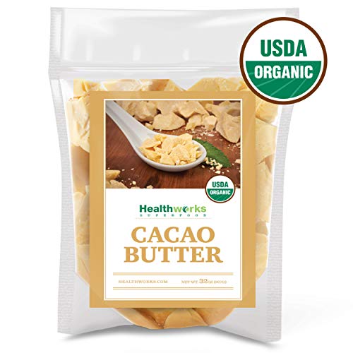 Book Cover Healthworks Cacao Butter (32 Ounces / 2 Pounds) Organic | Unrefined Non-Deodorized Cocoa | Certified Organic from Peru | Sugar-Free, Keto, Vegan & Non-GMO | Antioxidant Superfood