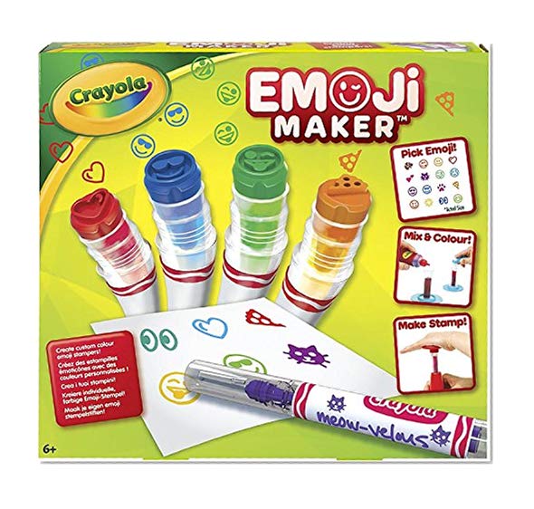 Book Cover Crayola Emoji Stamp Maker, Marker Maker, Gift, Ages 6, 7, 8, 9, 10, 11, 12