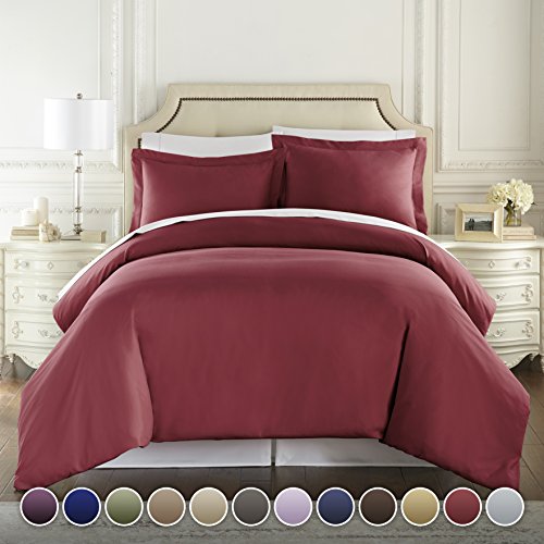 Danjor Linens Hotel Luxury 3pc Duvet Cover Set-1500 Thread Count Egyptian Quality Ultra Silky Soft Premium Bedding Collection-King Size Artic Ice Blue