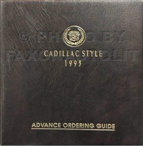 1993 Cadillac Advance Ordering Guige Original Dealer Album