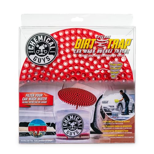 Chemical Guys DIRTTRAP02 Cyclone Dirt Trap Car Wash Bucket Insert Car Wash Filter Removes Dirt and Debris While You Wash (Red) 12" Diameter Great for Washing Cars, Trucks, SUVs, RVs & More
