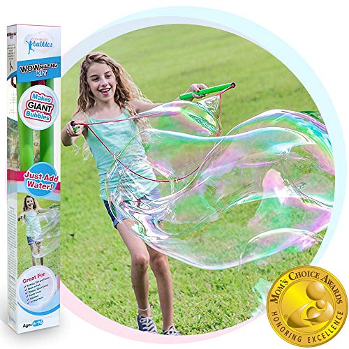 Book Cover WOWMAZING Giant Bubble Wand Kit: (3-Piece Set) | Incl. Wand, Big Bubble Concentrate and Tips & Trick Booklet | Outdoor Toy for Kids, Boys, Girls