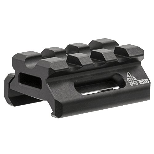 Leapers MT-RSX5S Inc., UTG Super Slim Picatinny Riser Mount, 1/2" Height, 3 Slots, Black