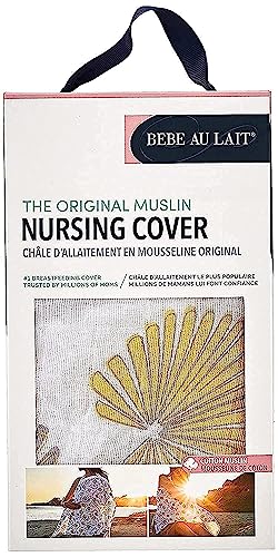 Bebe au Lait Premium Muslin Nursing Cover, Lightweight and Breathable, Open Neckline, One Size Fits All - Palma