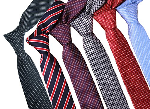 Zakka Republic 6pcs Mens Fashion Business Skinny Necktie Tie Mixed Set (BTS-02A)