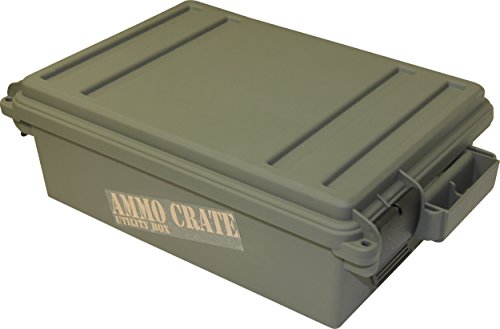 Book Cover MTM ACR4-18 Ammo Crate Utility Box-Carry up to 65lbs of gear-Stackable design, double padlock for security - Water-resistant O-ring seal - Army Green