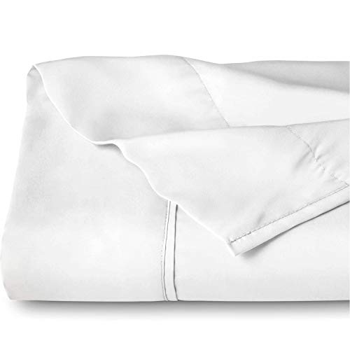 Book Cover Bare Home King Flat Sheet - Premium 1800 Ultra-Soft Top Sheet - Hotel Luxury - Double Brushed - Easy Care - 1 King Flat Sheet Only (King, White)