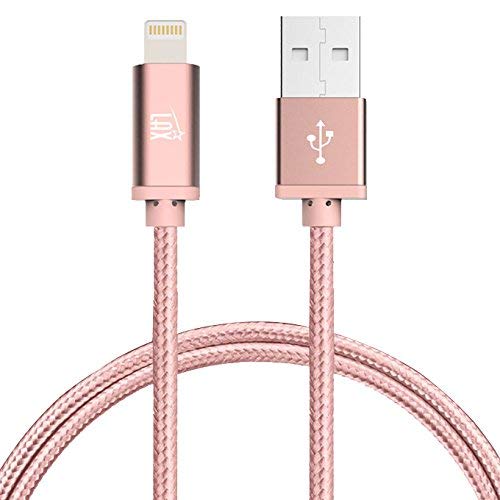 Book Cover LAX iPhone Charger Lightning Cable - MFi Certified Durable Braided Apple Lightning USB Cord for iPhone 11/11 Pro Max/XS Max/X/iPad, iPod & More