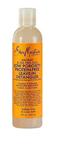 Shea Moisture Baobab & Tea Tree Oils Low Porosity Protein Free Leave In Detangler, 8 Oz, 8 Fluid Ounce