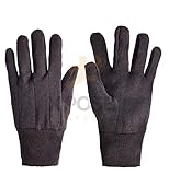 Xpose Safety Protective Work Gloves - 12 Pack For Industrial Labor, Home and Gardening Jersey Knit Cotton and Polyester Blend - 9oz Fleece - Men's Large - Brown