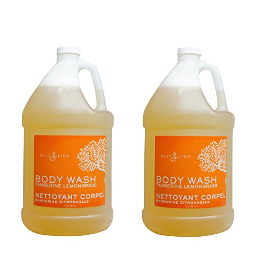 Tangerine Lemongrass Body Wash Spa Massage Salon Scented- Gallon Bottles (2 Gallons)