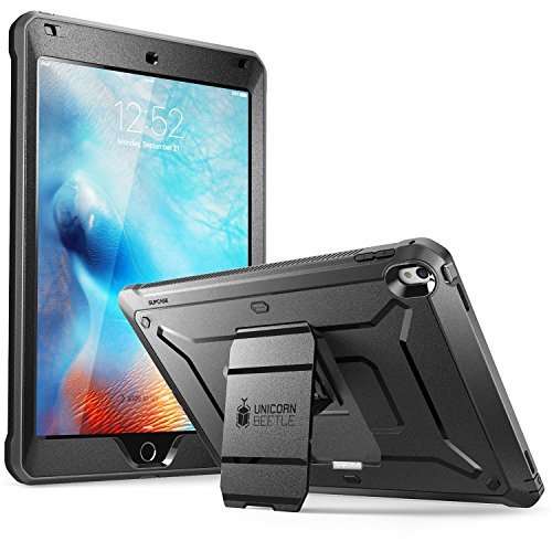 SUPCASE [Unicorn Beetle Pro Series] Case Designed for iPad Pro 9.7 inch, with Built-In Screen Protector [Heavy Duty] Full-body Rugged Protective Dual Layer Case for iPad Pro 9.7 2016 (Black/Black)