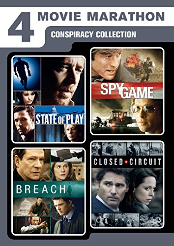 Book Cover 4-Movie Marathon: Conspiracy Collection (State of Play / Closed Circuit / Spy Game / Breach) [DVD]