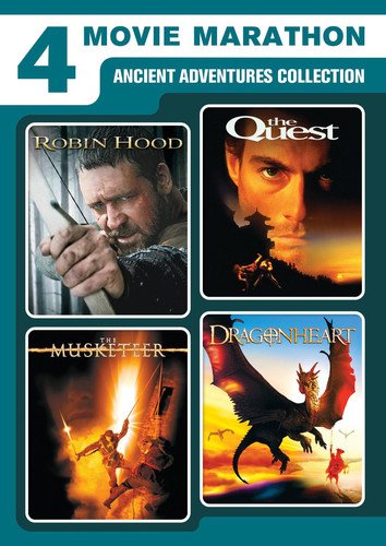 Book Cover 4-Movie Marathon: Ancient Adventure Collection (Robin Hood / The Quest / The Musketeer / Dragonheart) [DVD]