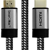 SecurOMax HDMI Cable (4K 60Hz, HDCP 2.2, HDR, 18Gbps) with Braided Cord, 3 Feet