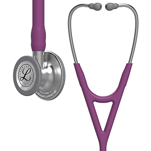 3M Littmann Stethoscope, Cardiology IV, Plum Tube, Stainless Steel Chestpiece, 27 inch, 6156