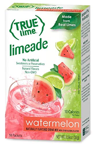 NEW FLAVOR: True Lime | WATERMELON AQUA FRESCA 10ct each box. True Lemon | True Citrus NON GMO and NO GLUTEN, 1.06 Ounce (Pack of 4)