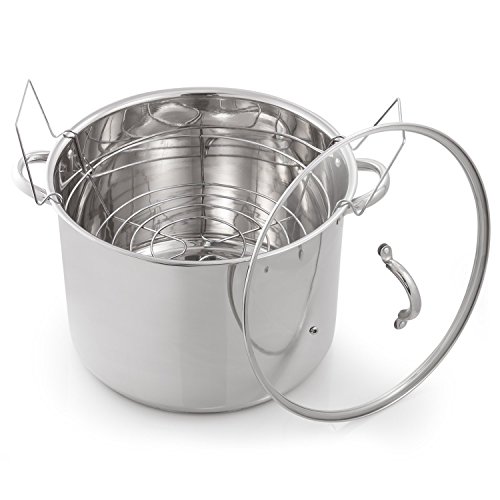 Book Cover McSunley Medium Stainless Steel Prep N Cook Water Bath Canner, 21.5 quart, Silver