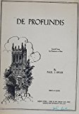 De Profundis Sacred Song For Baritone or Bass (1953 Sheet Music)