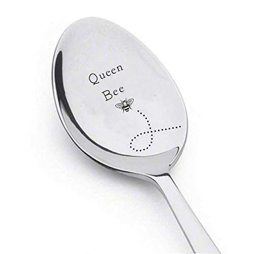 Queen Bee - Gourmet coffee spoon Gift - stainless steel spoon - Engraved Unique Gift - Cute spoon - Best Selling Item - Gift for Him -Gift for Her - Spoon Gift #A28