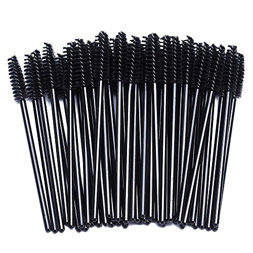 BTYMS 100 Pcs Disposable Eyelash Mascara Applicator Wand Brush