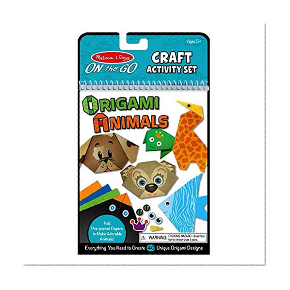 Melissa & Doug Ensemble d'Activités Artisanales à Emporter on The Go Origami d'animaux, 19442