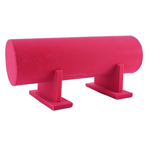 Santfe Large Jewelry Velvet Headband Hair Clasp Holder Display Stand Rack (Rose red) by Santfe