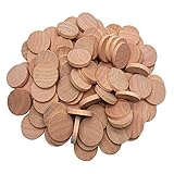 1 Inch Natural Wood Slices Unfinished Round Wood Coins for DIY Arts & Crafts Projects, 60 per Pack.