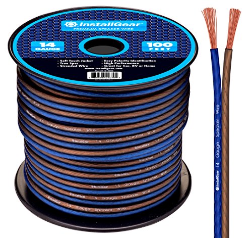InstallGear 14 Gauge AWG 100ft Speaker Wire True Spec and Soft Touch Cable