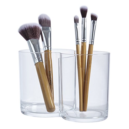 STORi Premium Quality Clear Plastic Multi-Purpose Makeup Brush Holder