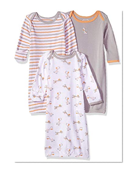 Book Cover Wan-A-Beez Baby Boys' and Girls' 3 Pack Printed Baby Gowns