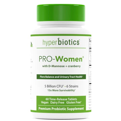 Hyperbiotics Pro Probiotics for Women | Time Release Tablets | Premium Nutritional Supplement | Vegan, Dairy & Gluten Free | Healthy Digestion & Immune System Support | 60 Count