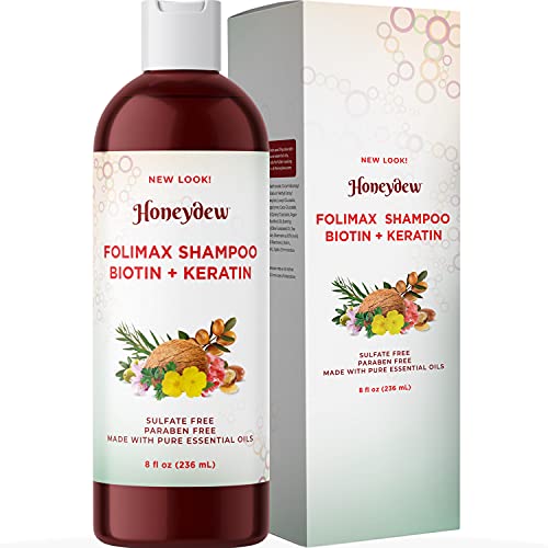 Folimax Biotin Shampoo for Thinning Hair - Volumizing Shampoo for Fine Hair with Pure Biotin for Men and Women - Keratin Biotin Hair Shampoo for Damaged Hair and Hair Volume with Essential Oils