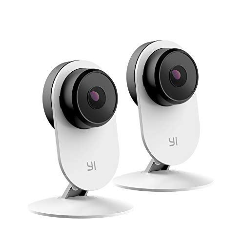Book Cover YI 2pc Security Home Camera 3 Baby Monitor, 1080p WiFi Smart Indoor Nanny IP Cam with Night Vision, 2-Way Audio, Motion Detection, Phone App, Pet Cat Dog Cam - Works with Google