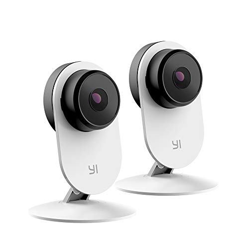 YI 2pc Security Home Camera 3 Baby Monitor, 1080p WiFi Smart Indoor Nanny IP Cam with Night Vision, 2-Way Audio, Motion Detection, Phone App, Pet Cat Dog Cam - Works with Google