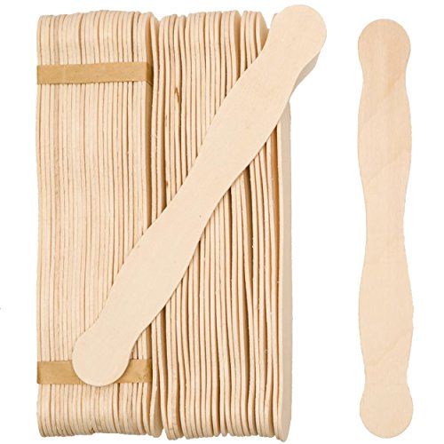 8 Inch Wooden Fan Handles, Bag of 200 Natural Wood Jumbo Wavy Fan Paddle Sticks, Wedding Program Fan Handles, Craft Sticks, Auction Paddle Sticks, Jumbo Wavy Popsicles by Woodpeckers