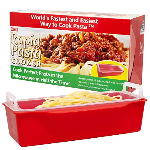 Rapid Pasta Cooker | Microwave Any Pasta in Half the Time | Perfect for Dorm, Small Kitchen, or Office | Dishwasher-Safe, Microwaveable, & BPA-Free
