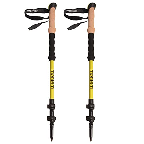 Montem Ultra Strong Hiking/Walking/Trekking Poles - One Pair (2 Poles) (Yellow)