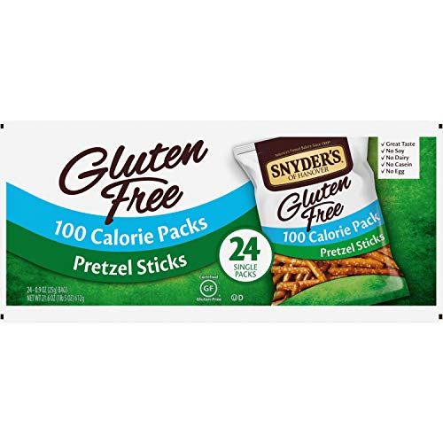 Book Cover Snyder's of Hanover Gluten Free Pretzel Sticks, 100 Calorie Individual Packs, 24 Count