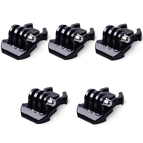 QKOO 5X Quick Release Buckle Clip Basic Base Mount for GoPro Hero 13, 12, 11, 10, 9, 8, 7, 6, 5, 4, Session, 3+, 3, GoPro MAX, Hero (2018), Fusion, DJI Osmo Action, AKASO, SJCAM, Action Cameras