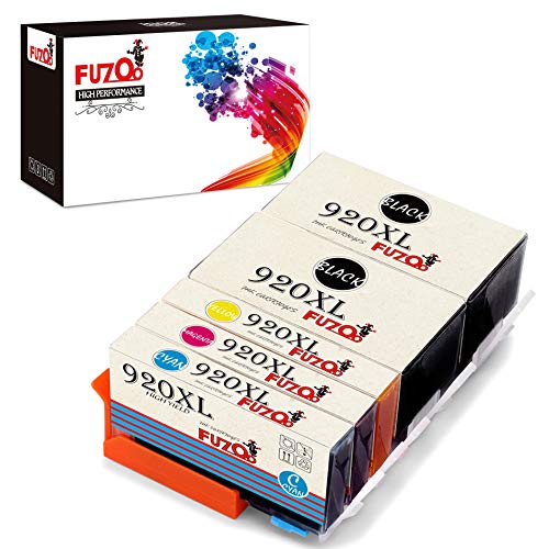 FUZOO Compatible Ink cartridges Replacement for HP 920XL 920 XL Work with Officejet 6500 6500A 6000 7000 7500 7500A E709 E710 Printer (2 Black, 1 Cyan, 1 Magenta, 1 Yellow, 5-Pack)