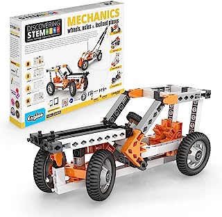 Engino Discovering STEM Mechanics Wheels, Axles and Inclined Planes Construction Kit