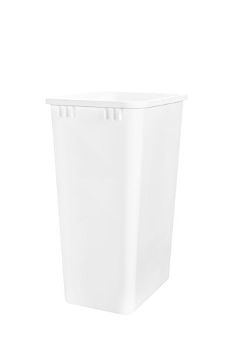 Rev-A-Shelf Polymer Replacement 50qt Waste/Trash Container Pull Outs, Standard, White