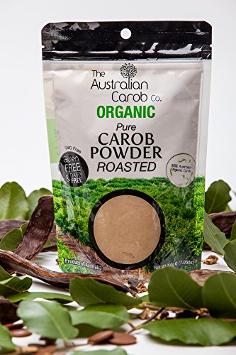 Organic Carob, Australian, Roasted Carob Powder, Superfood, NON-GMO, World's #1 Best Tasting, Roasted Carob Powder, Vegan, Organic Carob Powder, Carob, SharkBar, New Generation Carob, 7.05oz.