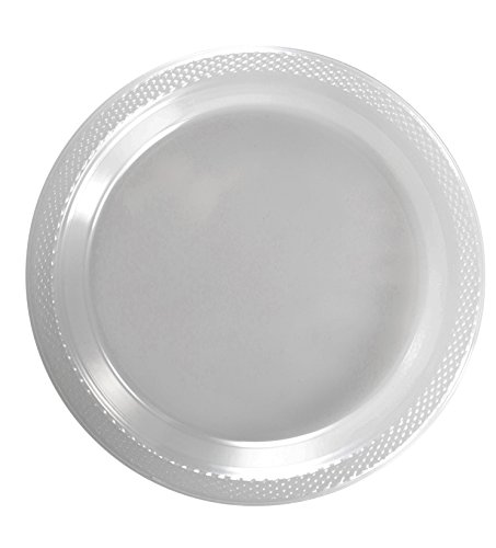 Exquisite 9 Inch. Clear plastic plates - Solid Color Disposable Plates - 100 Count