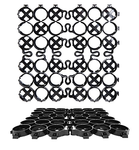 TRUEGRID | PRO LITE Permeable Pavers Designed as Driveway Pavers, Grass Shed Base, Patio RV Pad, Gravel, DIY Outdoor 120,000 lb Load Class Pack of 18 (72 Square Feet)